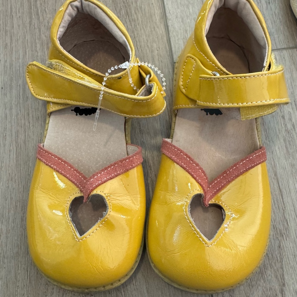 Livie & Luca Yellow Dress Shoes with Pink Trim